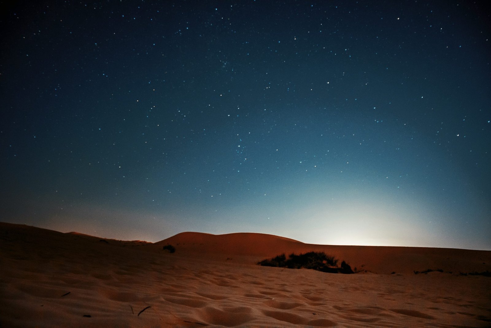 A breathtaking view of a star-filled desert sky.